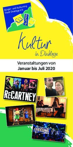 Kultur in Dinklage Veranstaltungen von Januar bis Juli 2020