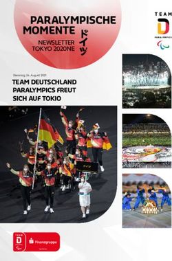 TEAM DEUTSCHLAND PARALYMPICS FREUT SICH AUF TOKIO - SparkassenZeitung