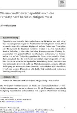 Warum Wettbewerbspolitik auch die Privatsph&auml;re ber&uuml;cksichtigen muss