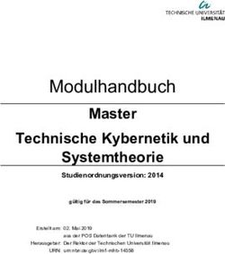 Modulhandbuch Master Technische Kybernetik und Systemtheorie