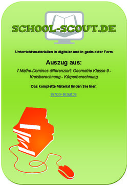 Auszug aus: 7 Mathe-Dominos differenziert: Geometrie Klasse 9 - Kreisberechnung - Körperberechnung