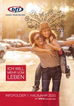 INFOFOLDER 1. HALBJAHR 2020 - BFI WIEN | www.bfi.wien