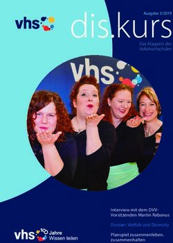 Dis.kursDas Magazin der - Volkshochschulen - Interview mit dem DVV-Vorsitzenden Martin Rabanus - Deutscher ...