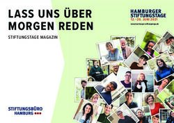 LASS UNS &Uuml;BER MORGEN REDEN - STIFTUNGSTAGE MAGAZIN 12.-20. JUNI 2021 - Stiftungsb&uuml;ro Hamburg