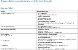 Angepasste Rahmenbedingungen im Unterricht: Beispiele Asperger/ADHS
