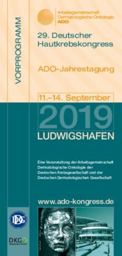2019 LUDWIGSHAFEN 29. Deutscher Hautkrebskongress ADO-Jahrestagung