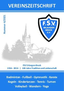 VEREINSZEITSCHRIFT - Badminton - Fu&szlig;ball - Gymnas k - Karate Kegeln - Kindertanzen - Tennis - Turnen Volleyball - Wandern - Yoga - FSV Erlangen-Bruck