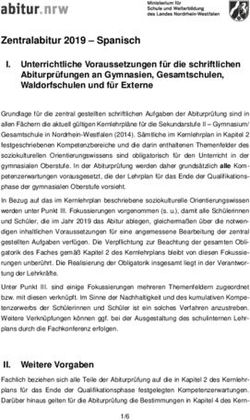 Zentralabitur 2019 - Spanisch - Unterrichtliche Voraussetzungen für die schriftlichen Abiturprüfungen an Gymnasien, Gesamtschulen ...