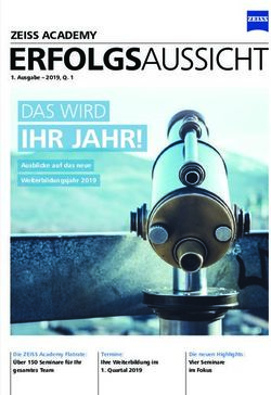 IHR JAHR! DAS WIRD ZEISS ACADEMY