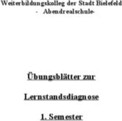 &Uuml;bungsbl&auml;tter zur Lernstandsdiagnose 1. Semester - Weiterbildungskolleg der Stadt Bielefeld - Abendrealschule