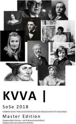 KVVA | SOSE 2018 KOMMENTIERTES VORLESUNGSVERZEICHNIS DER ANGEWANDTEN STUDIENGÄNGE - BAMA ANGEWANDTE ...