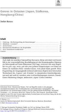 Genres in Ostasien (Japan, S&uuml;dkorea, Hongkong/China)