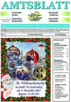 VERWALTUNGSVERBAND WEISSER SCH&Ouml;PS/NEISSE - Gemeinde Horka Gemeinde Kodersdorf - INHALT ...