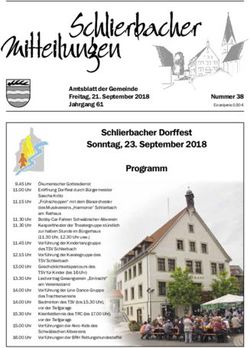 Schlierbacher Dorffest Sonntag, 23. September 2018 Programm