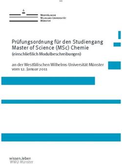 Prüfungsordnung für den Studiengang Master of Science (MSc) Chemie - (einschließlich Modulbeschreibungen) an der Westfälischen ...