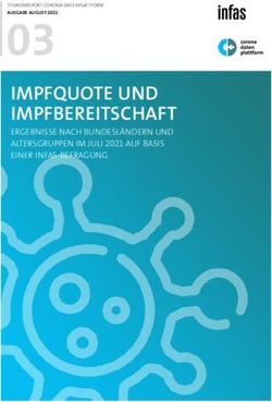 IMPFQUOTE UND IMPFBEREITSCHAFT - AUSGABE AUGUST 2021 03 ERGEBNISSE NACH BUNDESL&Auml;NDERN UND ALTERSGRUPPEN IM JULI 2021 AUF BASIS EINER INFAS-BEFRAGUNG