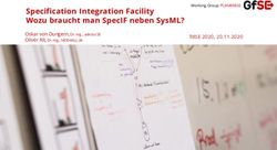 SPECIFICATION INTEGRATION FACILITY WOZU BRAUCHT MAN SPECIF NEBEN SYSML? - TDSE 2020, 20.11.2020
