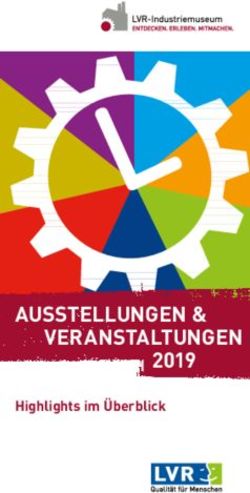 AUSSTELLUNGEN & VERANSTALTUNGEN 2019 - LVR-Industriemuseum