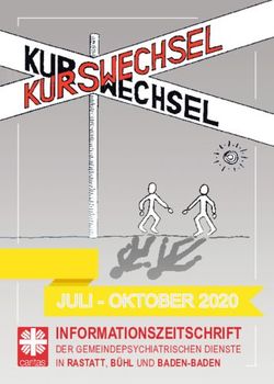 JULI - OKTOBER 2020 INFORMATIONSZEITSCHRIFT - DER GEMEINDEPSYCHIATRISCHEN DIENSTE IN RASTATT, B&Uuml;HL UND BADEN-BADEN - Caritas Rastatt