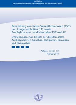 Behandlung von tiefen Venenthrombosen (TVT) und Lungenembolien (LE) sowie Prophylaxe von rezidivierenden TVT und LE - Arzneimittelkommission der ...