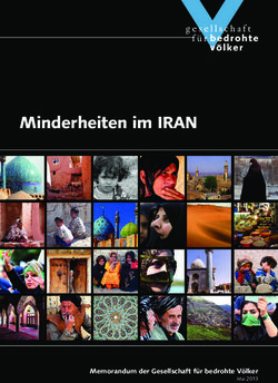 Minderheiten im IRAN - Memorandum der Gesellschaft f&uuml;r bedrohte V&ouml;lker