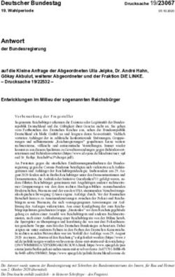 Antwort der Bundesregierung - Deutscher Bundestag