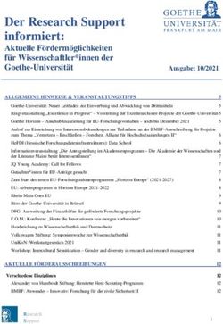 Der Research Support informiert: Aktuelle Fördermöglichkeiten für Wissenschaftler*innen der Goethe-Universität - Uni Frankfurt