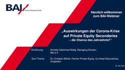 Auswirkungen der Corona-Krise auf Private Equity Secondaries