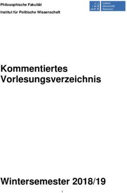 Kommentiertes Vorlesungsverzeichnis - Wintersemester 2018/19 - Philosophische Fakult&auml;t Institut f&uuml;r Politische Wissenschaft