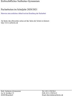 Erzbischöfliches Suitbertus-Gymnasium Facharbeiten im Schuljahr 2020/2021