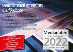 Gemeinschaftspreisliste der Verlage - ACHTUNG! ab sofort: BEILAGENANLIEFERUNG Bruns Druckwelt Trippeldamm 20 32429 Minden - Schaumburger Wochenblatt