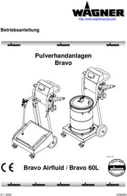 Pulverhandanlagen Bravo - Bravo Airfluid / Bravo 60L - Betriebsanleitung
