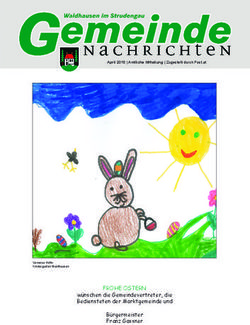 FROHE OSTERN w&uuml;nschen die Gemeindevertreter, die Bediensteten der Marktgemeinde und B&uuml;rgermeister Franz Gassner - April 2015 | Amtliche Mitteilung ...