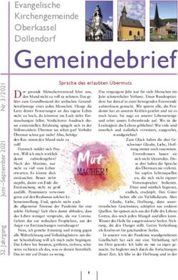 Gemeindebrief Evangelische Kirchengemeinde Oberkassel Dollendorf