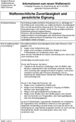 Waffenrechtliche Zuverl&auml;ssigkeit und pers&ouml;nliche Eignung - Waffenrechtliche Zuverl&auml;ssigkeit und ...