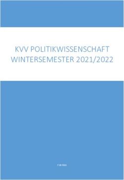 KVV POLITIKWISSENSCHAFT WINTERSEMESTER 2021/2022 - Uni Trier