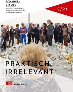 2/21 Magazin der Schader-Stiftung Dialog zwischen Gesellschafts-wissenschaften und Praxis - Schader Stiftung