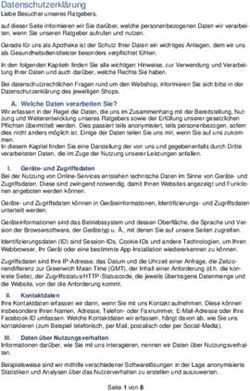 Datenschutzerkl&auml;rung Liebe Besucher unseres Ratgebers