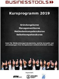 Kursprogramm 2019 Gründungskurse Managementkurse Methodenkompetenzkurse Selbstkompetenzkurse - Business Tools AG