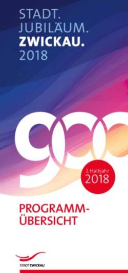 PROGRAMM-&Uuml;BERSICHT 2018 - 900 Jahre Zwickau
