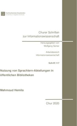 Nutzung von Sprachlern-Abteilungen in &ouml;ffentlichen Bibliotheken Mahmoud Hemila - Churer Schriften zur Informationswissenschaft - Chur 2020