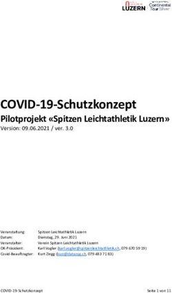 COVID-19-Schutzkonzept - Pilotprojekt "Spitzen Leichtathletik Luzern"