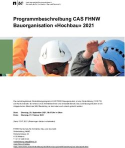 Programmbeschreibung CAS FHNW Bauorganisation "Hochbau" 2021
