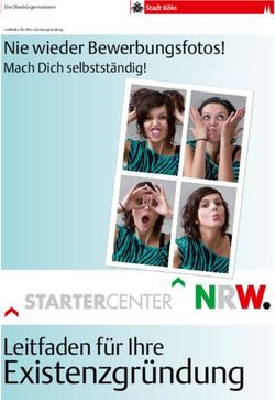Existenzgründung Leitfaden für Ihre - Nie wieder Bewerbungsfotos! - Stadt Köln