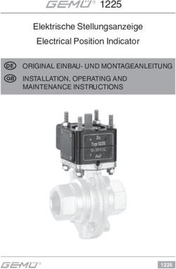 1225 Elektrische Stellungsanzeige Electrical Position Indicator - ORIGINAL EINBAU- UND MONTAGEANLEITUNG INSTALLATION, OPERATING AND MAINTENANCE ...