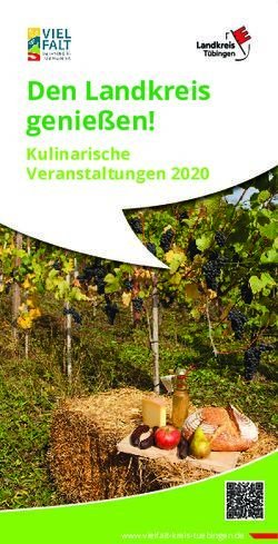 Den Landkreis genießen! - Kulinarische Veranstaltungen 2020 - Tübinger Umwelten