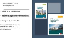 Fachdidaktik II - 7sm Fremdsprachen - Ausblick auf die 2. Semesterh&auml;lfte Auftrag P3/21: Summative Evaluation der m&uuml;ndlich kommunikativen ...