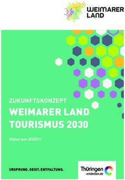 WEIMARER LAND TOURISMUS 2030 - ZUKUNFTSKONZEPT Status quo 2020/21