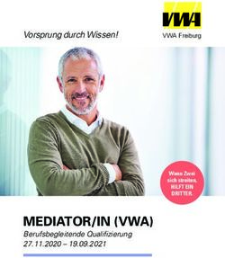 MEDIATOR/IN (VWA) Berufsbegleitende Qualifizierung 27.11.2020 19.09.2021 - Vorsprung durch Wissen! - berufliches Netzwerk