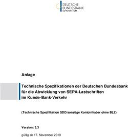 Anlage für die Abwicklung von SEPA-Lastschriften im Kunde-Bank-Verkehr - Technische Spezifikationen der Deutschen Bundesbank Technische ...